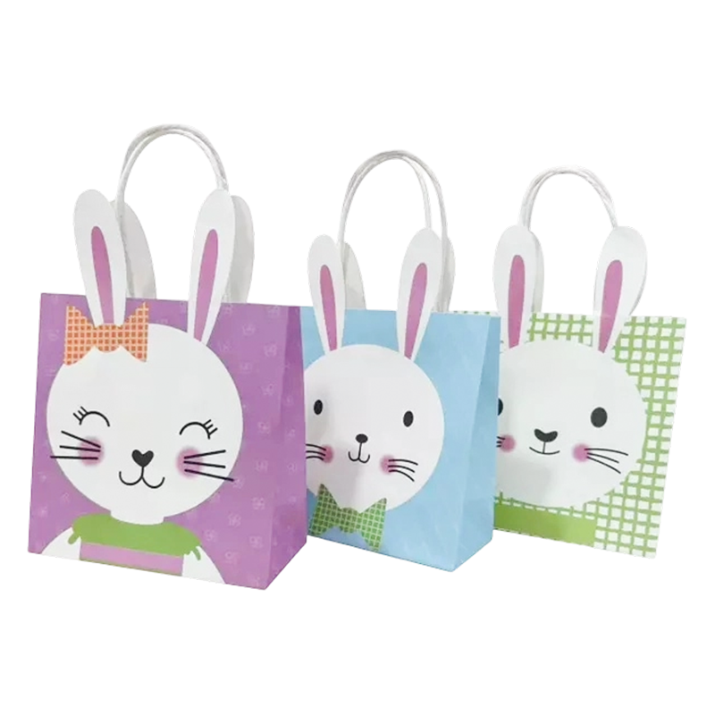 Umweltfreundliche Ostergeschenktüte in Kaninchenform aus Kraftpapier