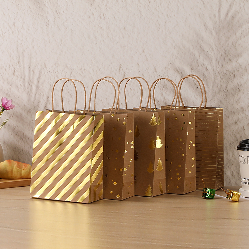 Günstige Kraftpapiertüten mit Geschenktütendruck und Griffen aus China