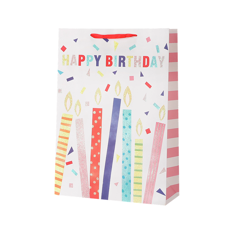 Geburtstagsgeschenktüten aus Kraftpapier mit Griffen, Partygeschenke
