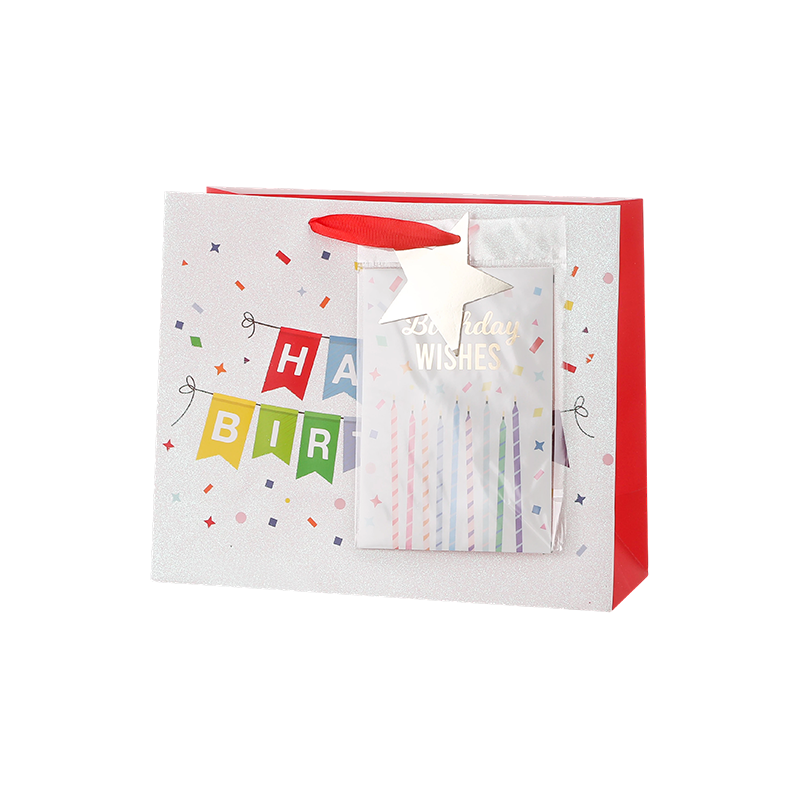 Geburtstagsgeschenktüten aus Kraftpapier mit Griffen, Partygeschenke