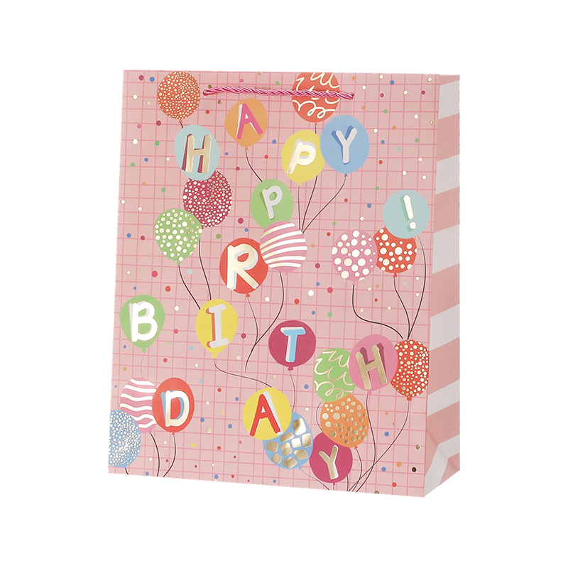 Geburtstagsgeschenktüten aus Kraftpapier mit Griffen, Partygeschenke