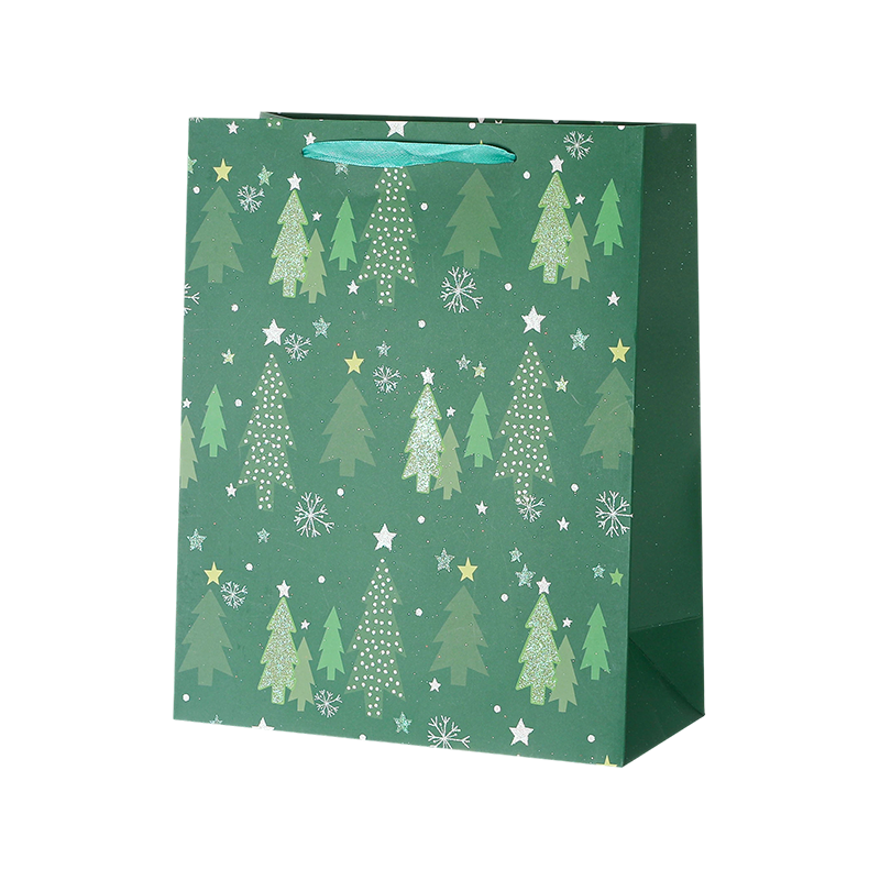 Weihnachtsbedruckte Geschenktüte aus Kraftpapier, saisonal dekorativ