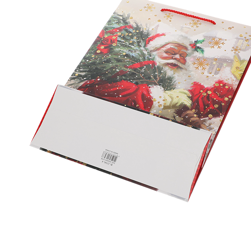 Weihnachtsbedruckte Geschenktüte aus Kraftpapier, saisonal dekorativ